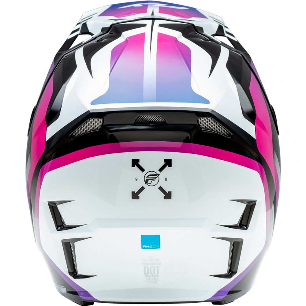 Capacete Fly Racing Formula CP Krypton (Branco/Preto/Roxo) 