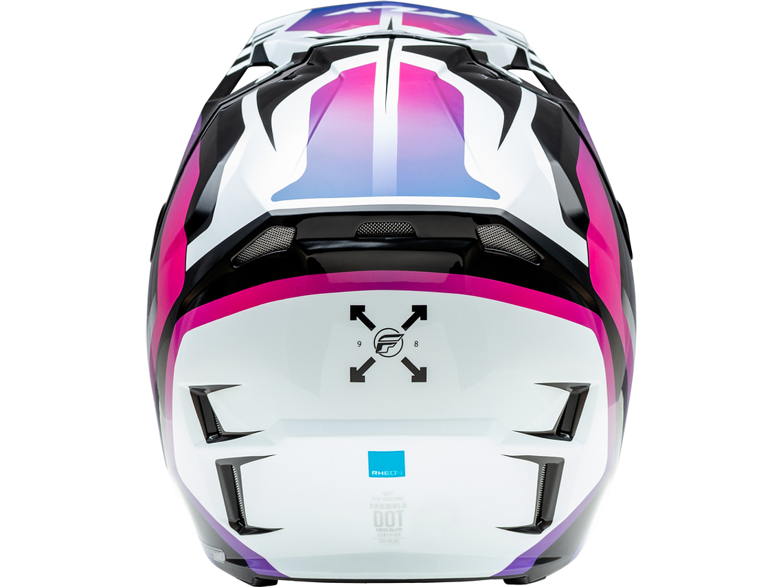 Capacete Fly Racing Formula CP Krypton (Branco/Preto/Roxo)  2