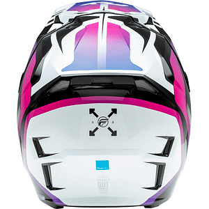 Capacete Fly Racing Formula CP Krypton (Branco/Preto/Roxo) 