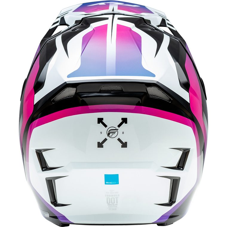 Capacete Fly Racing Formula CP Krypton (Branco/Preto/Roxo)  2