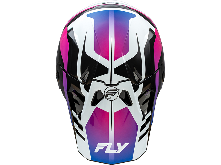 Capacete Fly Racing Formula CP Krypton (Branco/Preto/Roxo)  3