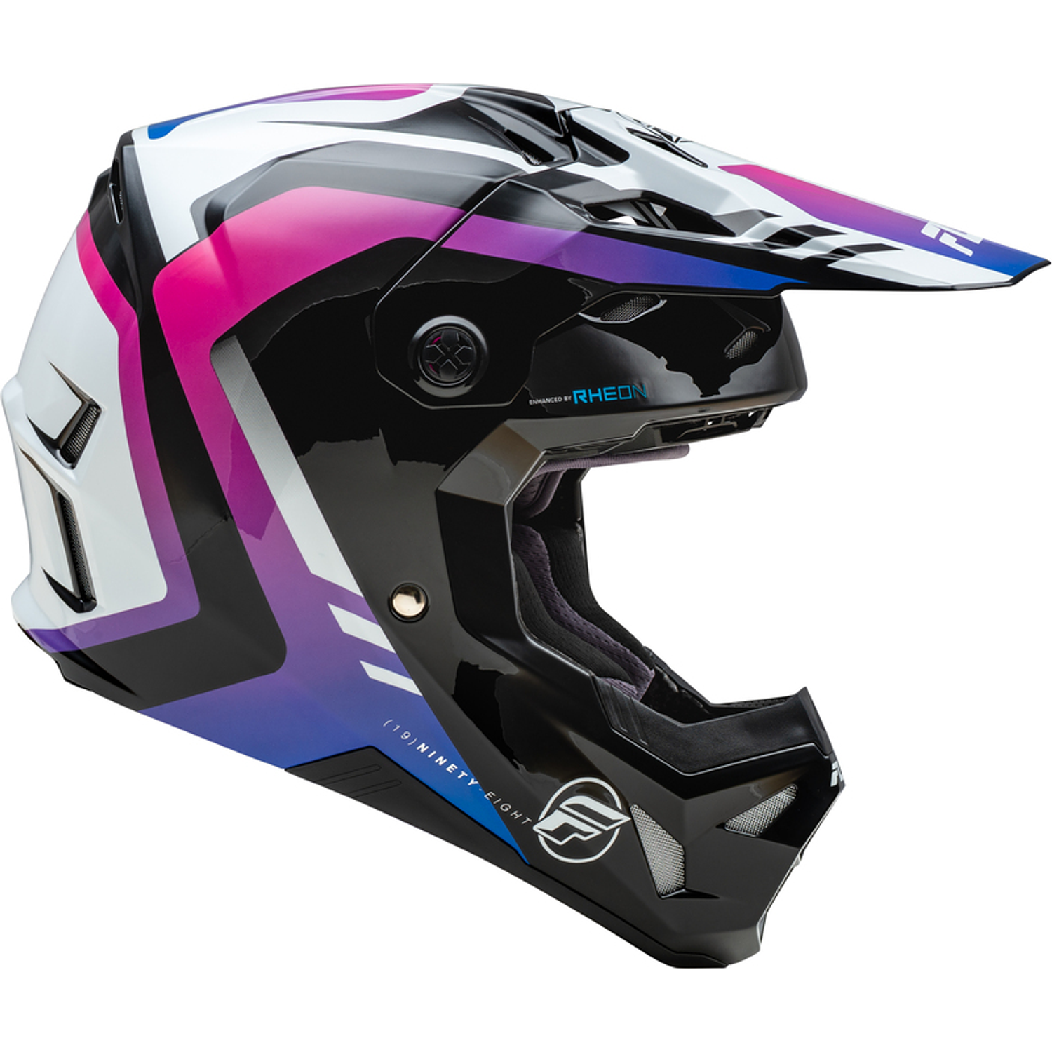 Capacete Fly Racing Formula CP Krypton (Branco/Preto/Roxo)  4