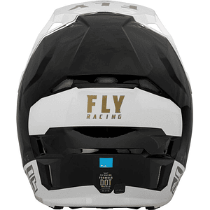 Capacete Fly Racing CP Slant Helmet (Preto/Branco/Dourado) 