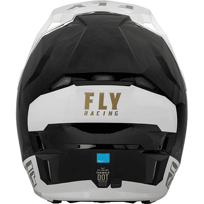 Capacete Fly Racing CP Slant Helmet (Preto/Branco/Dourado) 