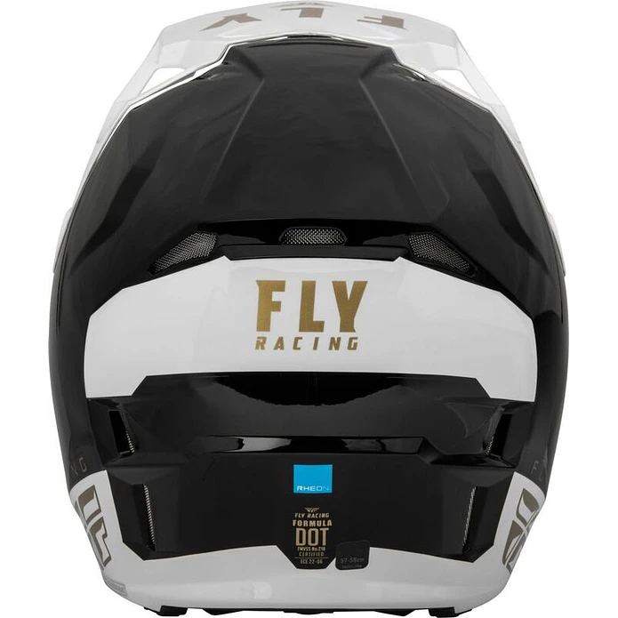 Capacete Fly Racing CP Slant Helmet (Preto/Branco/Dourado)  2