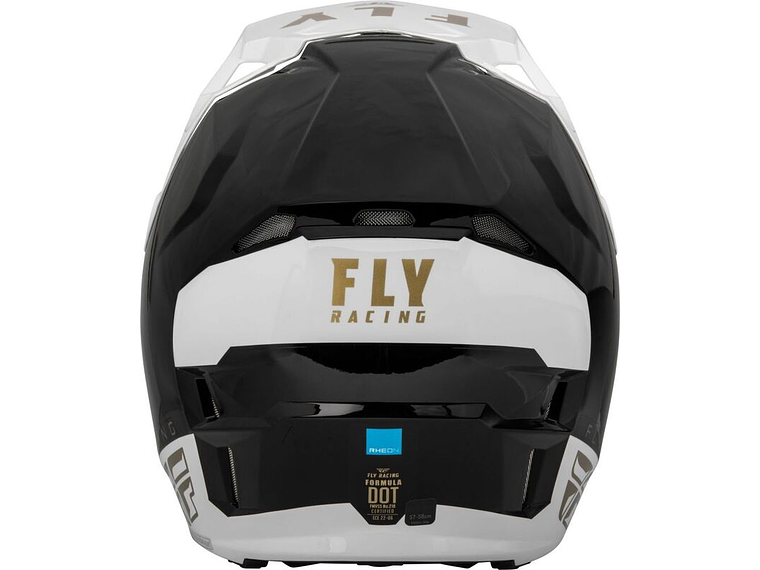 Capacete Fly Racing CP Slant Helmet (Preto/Branco/Dourado)  2