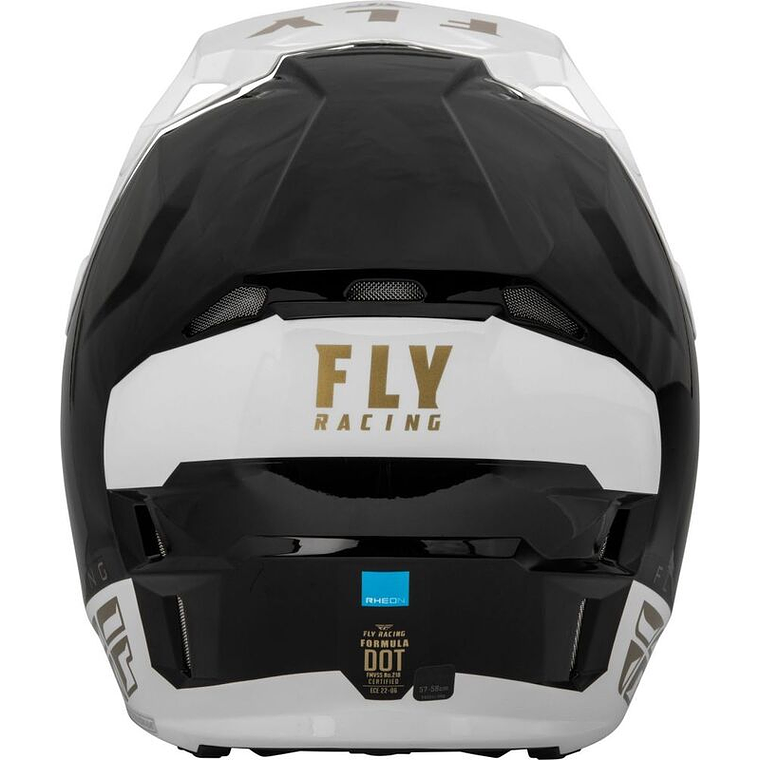 Capacete Fly Racing CP Slant Helmet (Preto/Branco/Dourado)  2