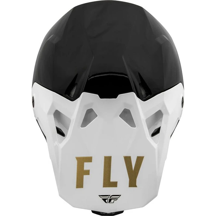 Capacete Fly Racing CP Slant Helmet (Preto/Branco/Dourado)  3
