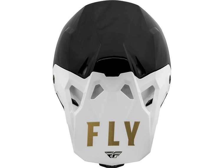 Capacete Fly Racing CP Slant Helmet (Preto/Branco/Dourado)  3
