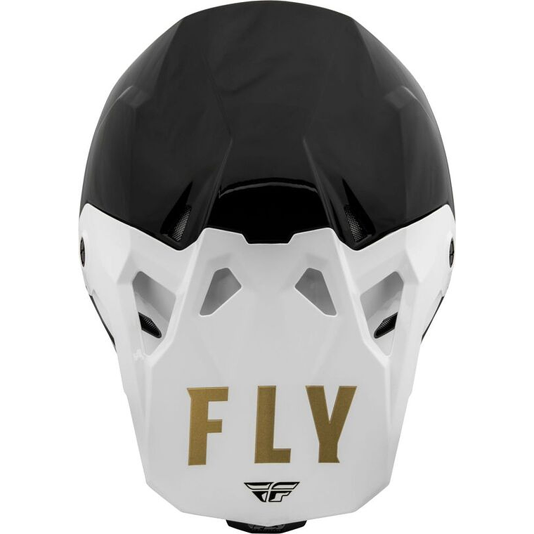 Capacete Fly Racing CP Slant Helmet (Preto/Branco/Dourado)  3
