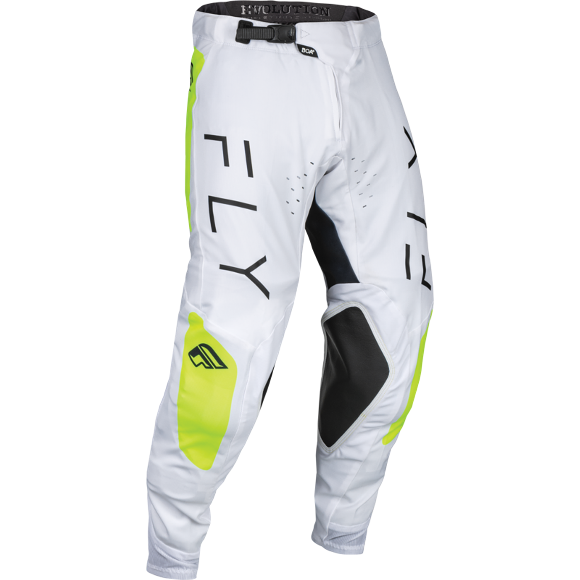 Calças Fly Racing Evolution DST - Branco/Amarelo Neón 1