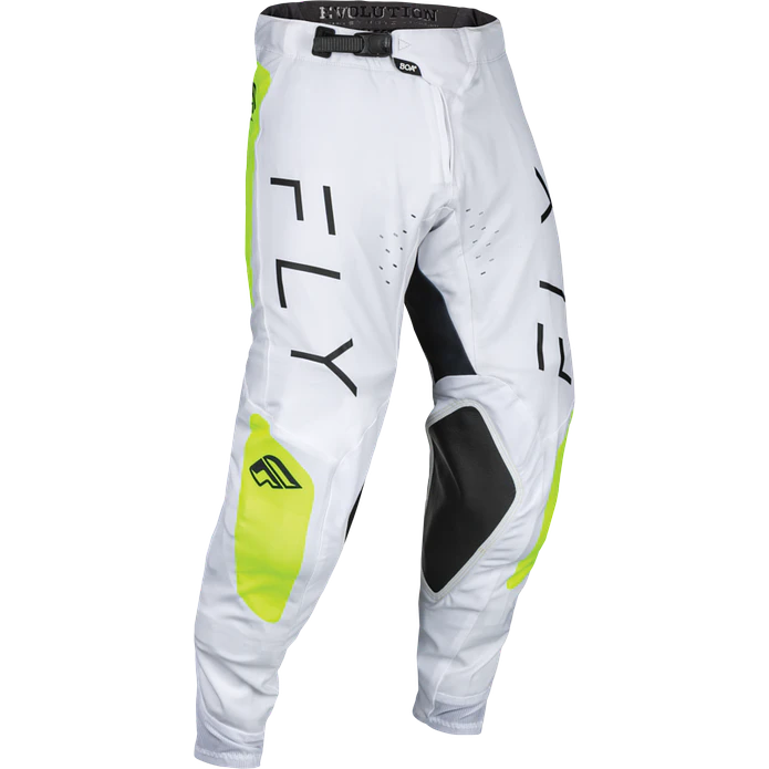 Calças Fly Racing Evolution DST - Branco/Amarelo Neón 1