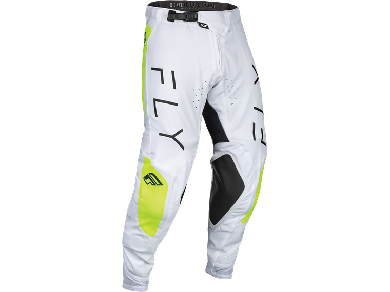 Calças Fly Racing Evolution DST - Branco/Amarelo Neón 1