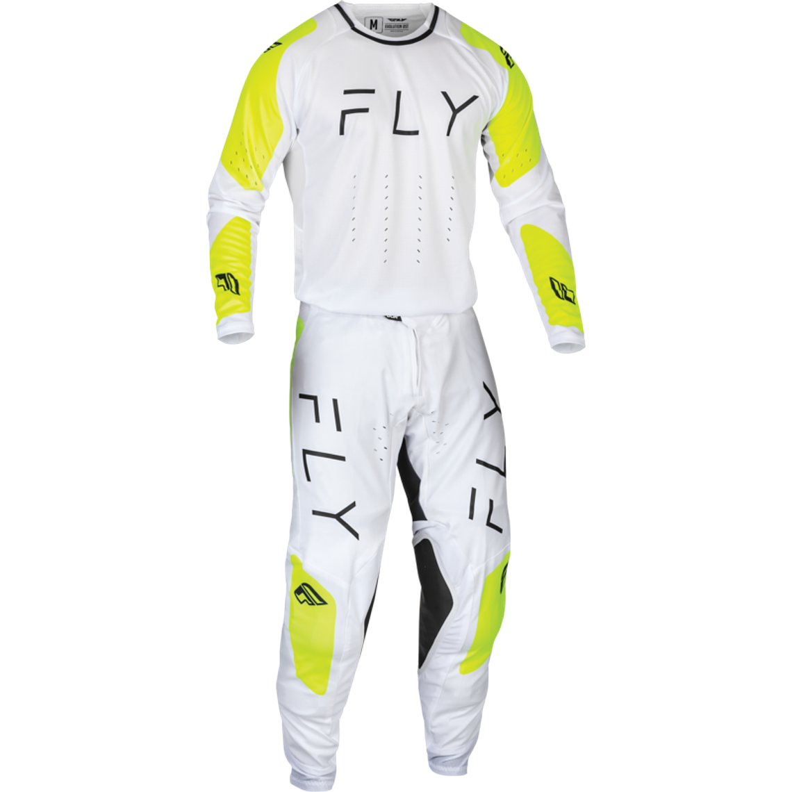 Calças Fly Racing Evolution DST - Branco/Amarelo Neón 2