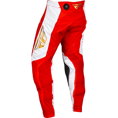 Calças Fly Racing Evolution DST Podium - Vermelho/Branco/Iridium Red 
