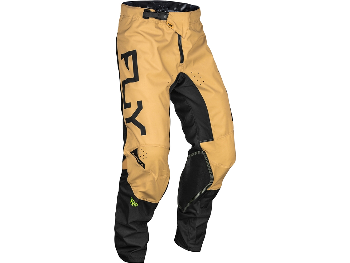 Calças Fly Racing Kinetic Reload - Cáqui/Preto/Amarelo Neón  1