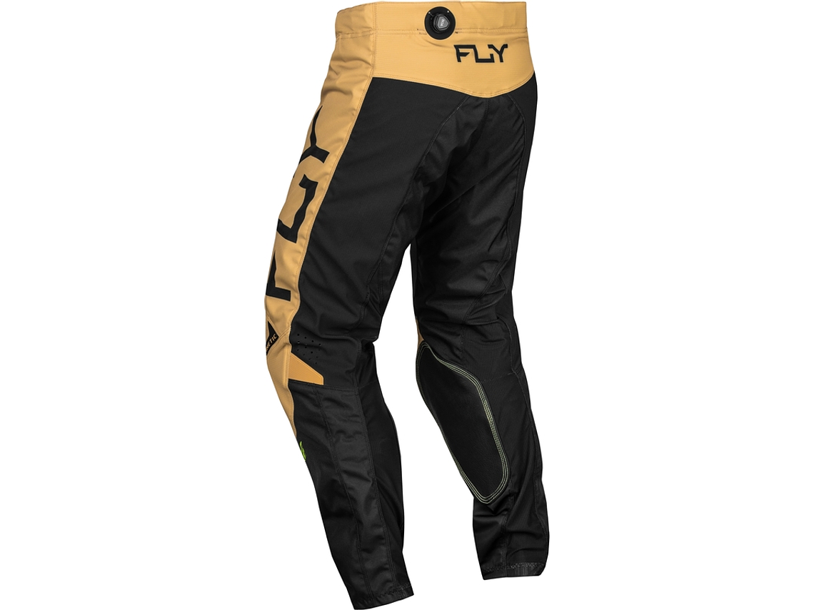 Calças Fly Racing Kinetic Reload - Cáqui/Preto/Amarelo Neón  2