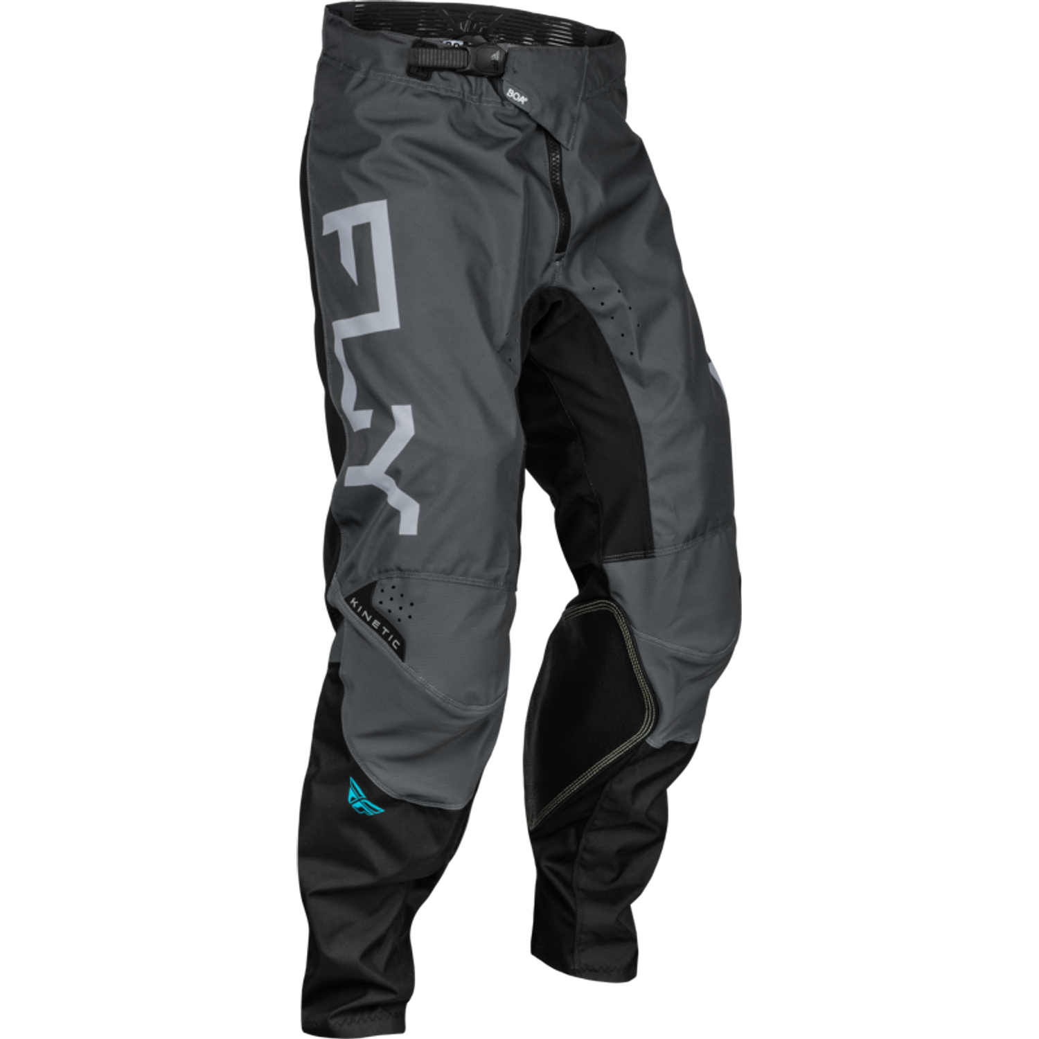 Calças Fly Racing Kinetic Reload - Charcoal/Preto/Blue Iridium  1