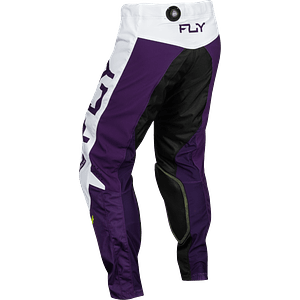 Calças Fly Racing Kinetic Reload - Roxo/Branco/Amarelo Neón 