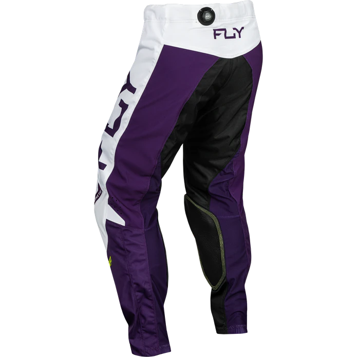 Calças Fly Racing Kinetic Reload - Roxo/Branco/Amarelo Neón  2