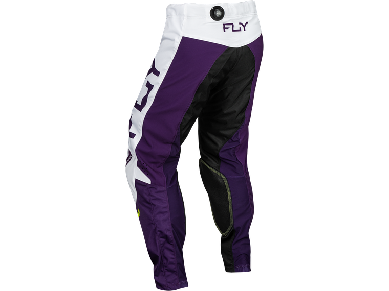 Calças Fly Racing Kinetic Reload - Roxo/Branco/Amarelo Neón  2