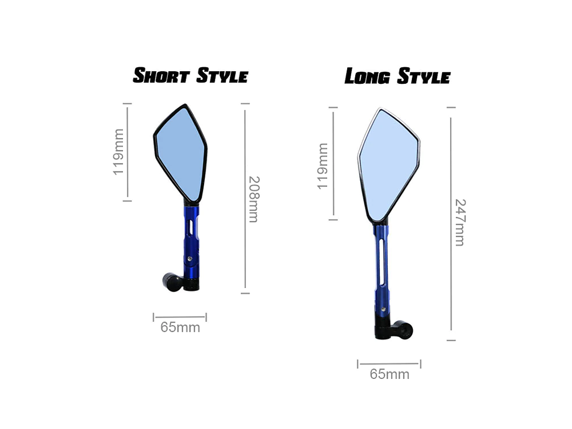 Espelhos Tipo Rizoma para Mota (Pequenos) 9
