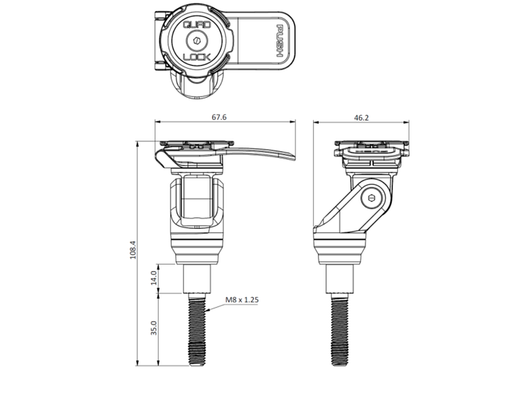 Suporte para Mesa de Guiador Quad Lock QLM-HBC-PRO 2