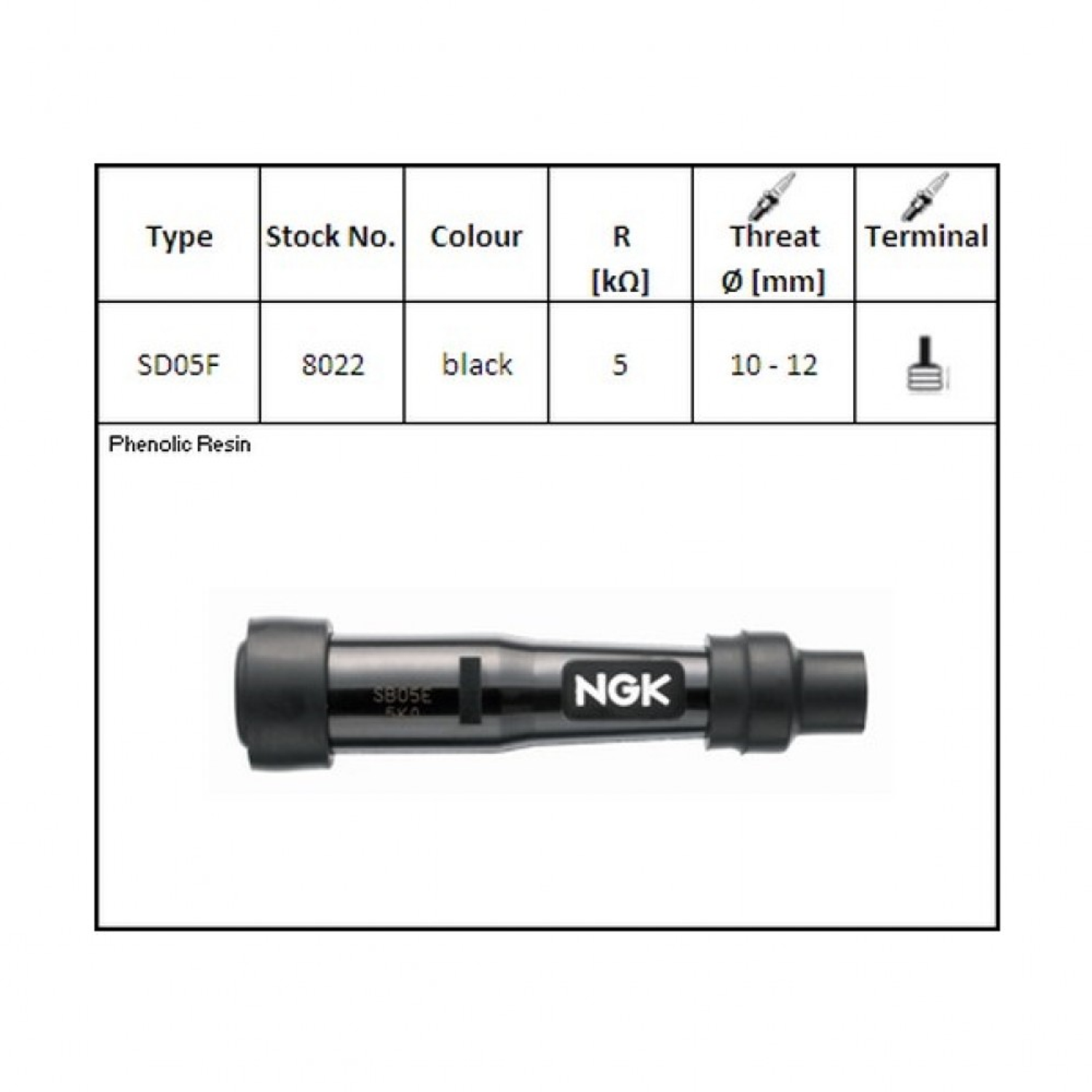 Cachimbo de Vela de Ignição NGK SD05FGA - 8683 2