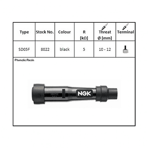 Cachimbo de Vela de Ignição NGK SD05FGA - 8683
