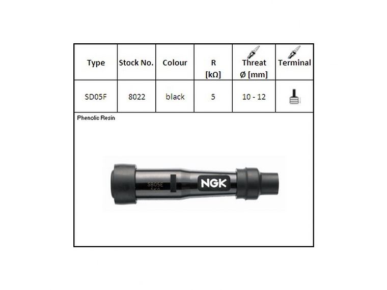 Cachimbo de Vela de Ignição NGK SD05FGA - 8683 2