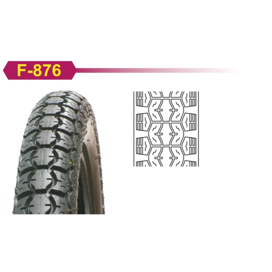 Pneu 2.75-14 + Câmara Ar - CEWA  1