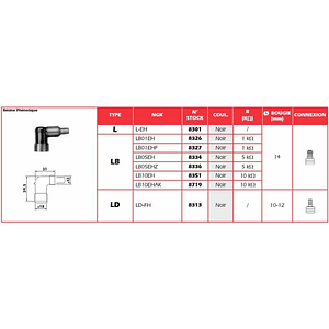 Cachimbo de Vela de Ignição NGK LDF - 8311