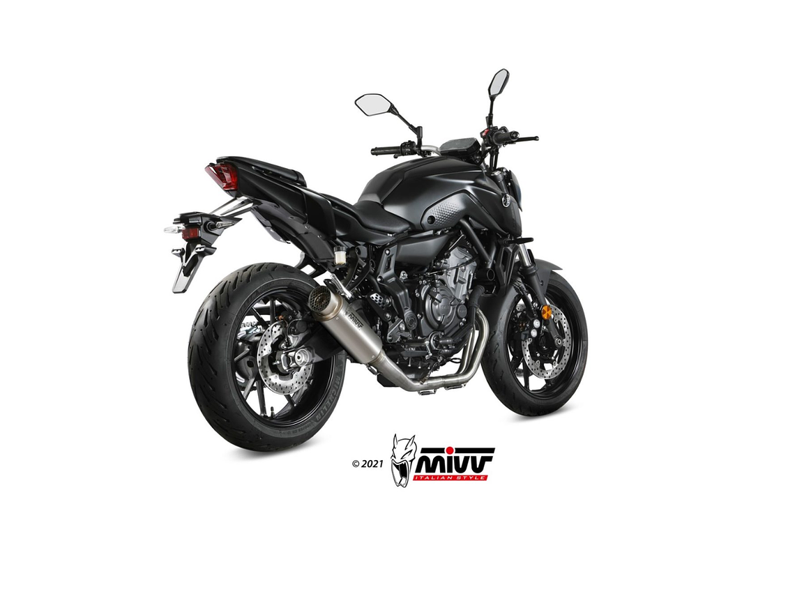 Linha Escape Completo MIVV GP Pro Inox Yamaha MT-07 2021-2024  2