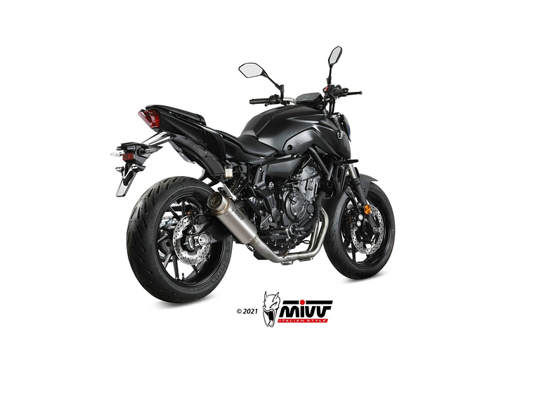Linha Escape Completo MIVV GP Pro Inox Yamaha MT-07 2021-2024  2
