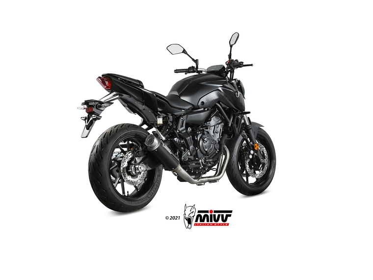 Linha Escape Completo MIVV GP Pro Carbono Yamaha MT-07 2021-2024  2