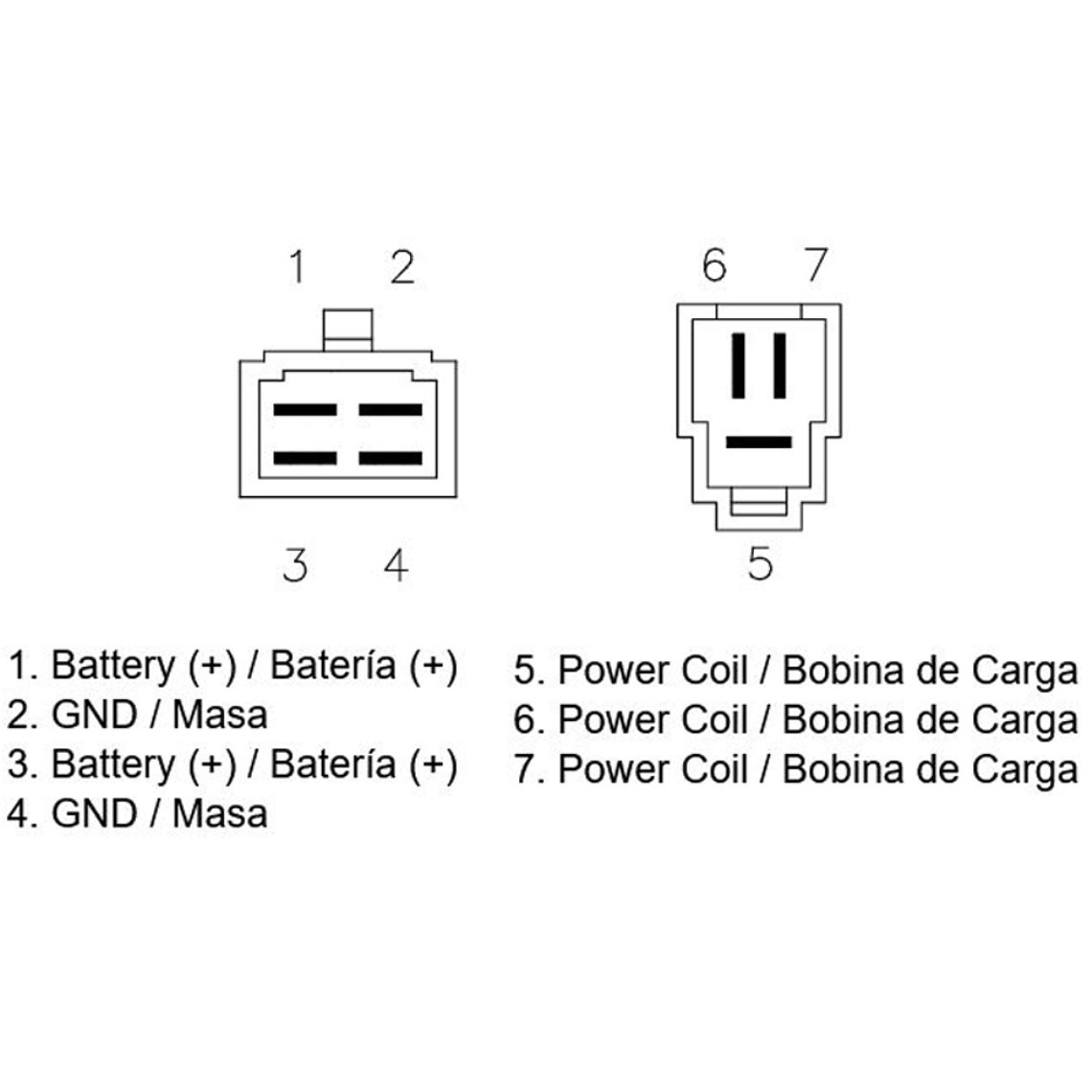 Retificador de Corrente Ducati 12V/35A - Trifase - 7 Cabos - 2 Conectores DZE  2