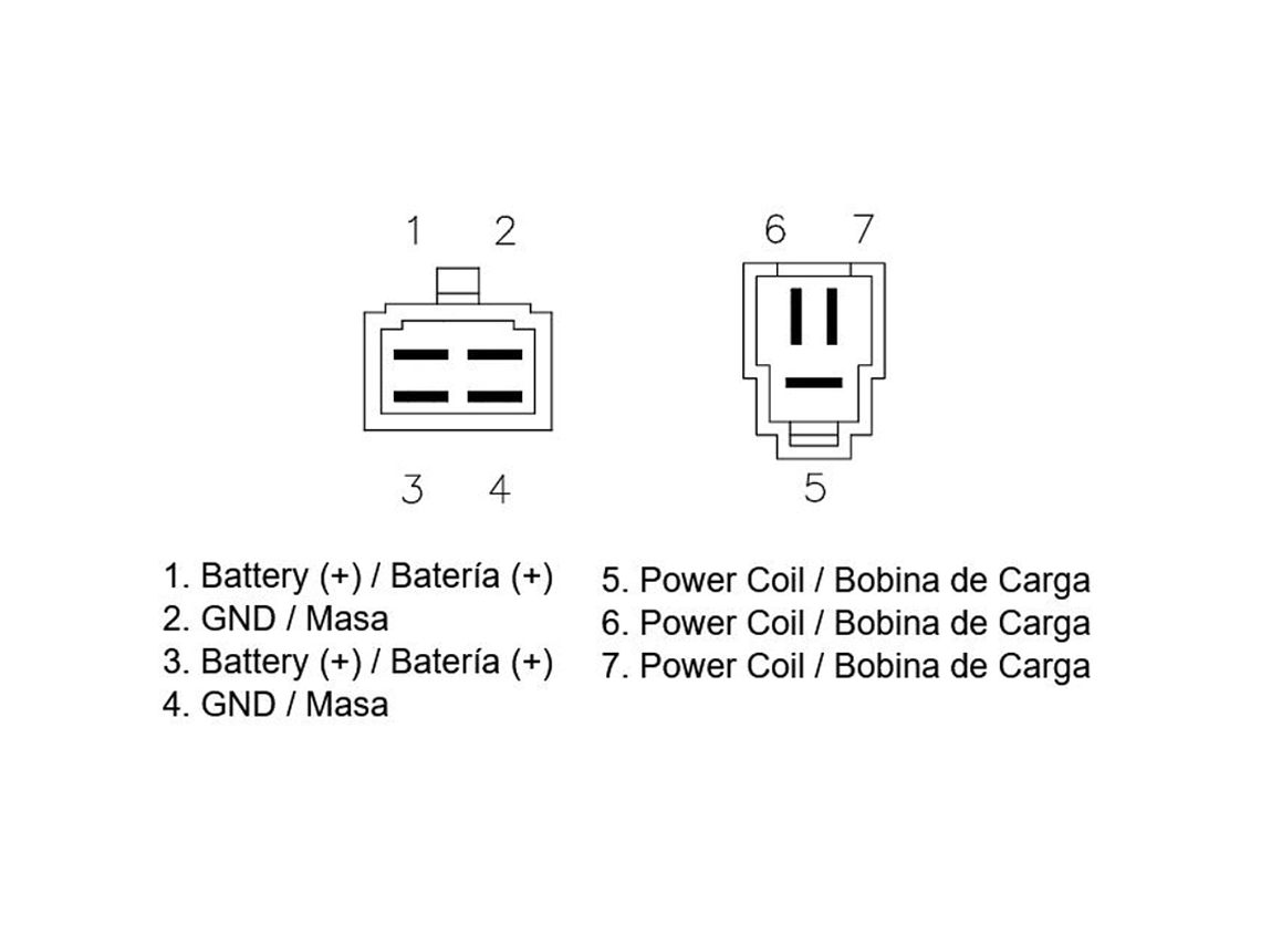 Retificador de Corrente Ducati 12V/35A - Trifase - 7 Cabos - 2 Conectores DZE  2