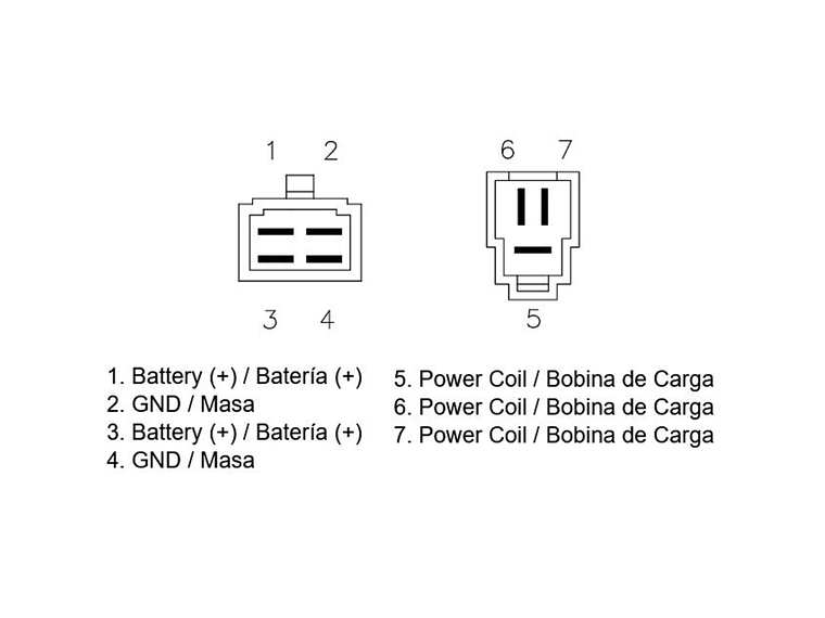 Retificador de Corrente Ducati 12V/35A - Trifase - 7 Cabos - 2 Conectores DZE  2