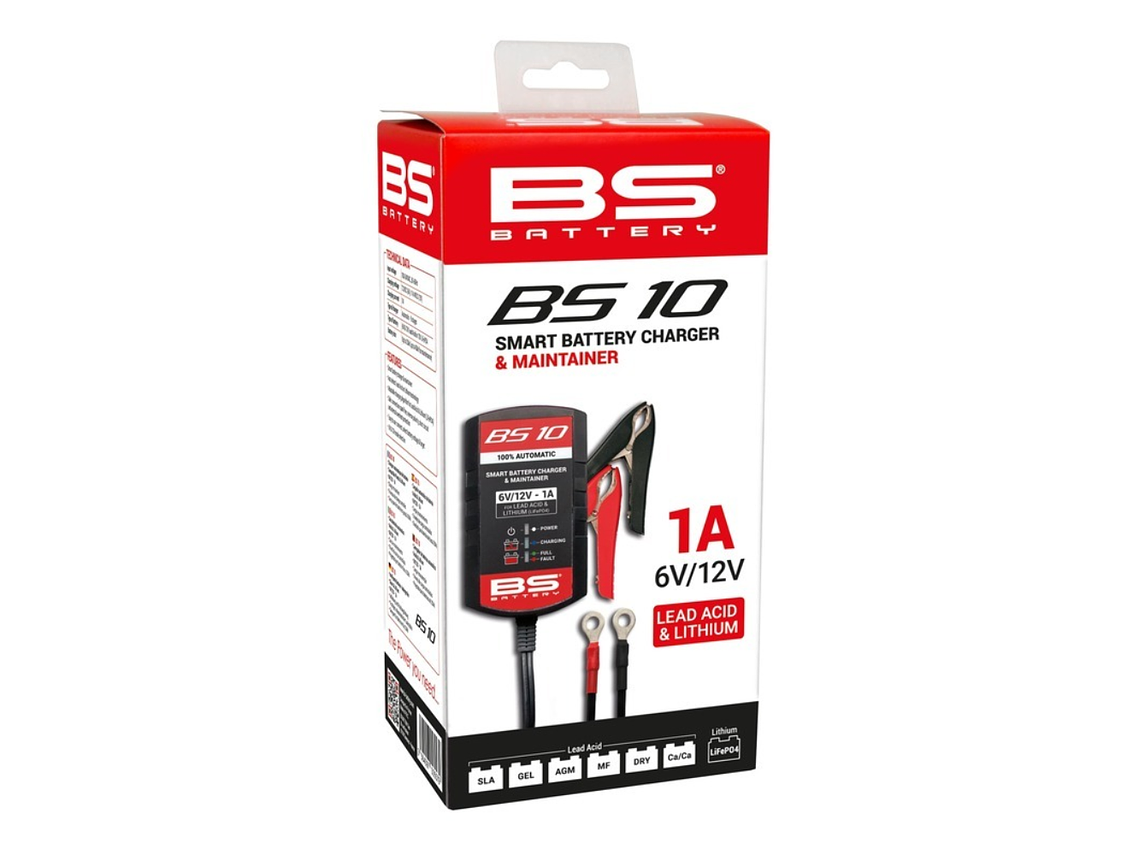 Carregador de Baterias Inteligente 6/12V 1A BS10 - BS Battery 1