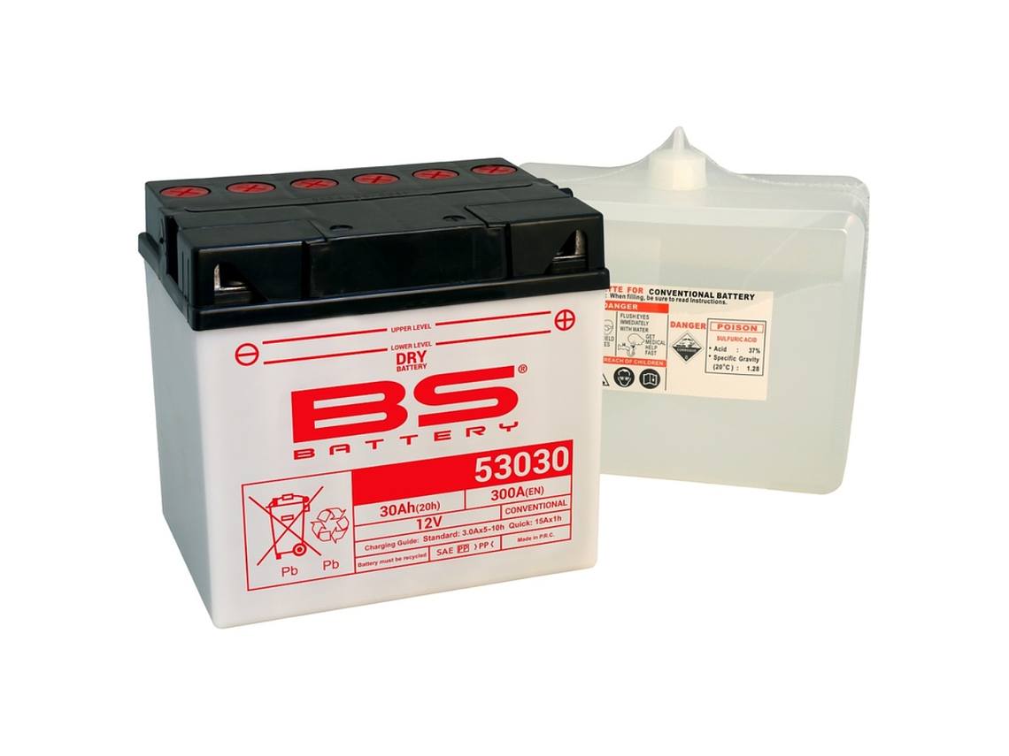 Bateria 53030 C/ Eletrólitos - 310544 - BS Battery  1