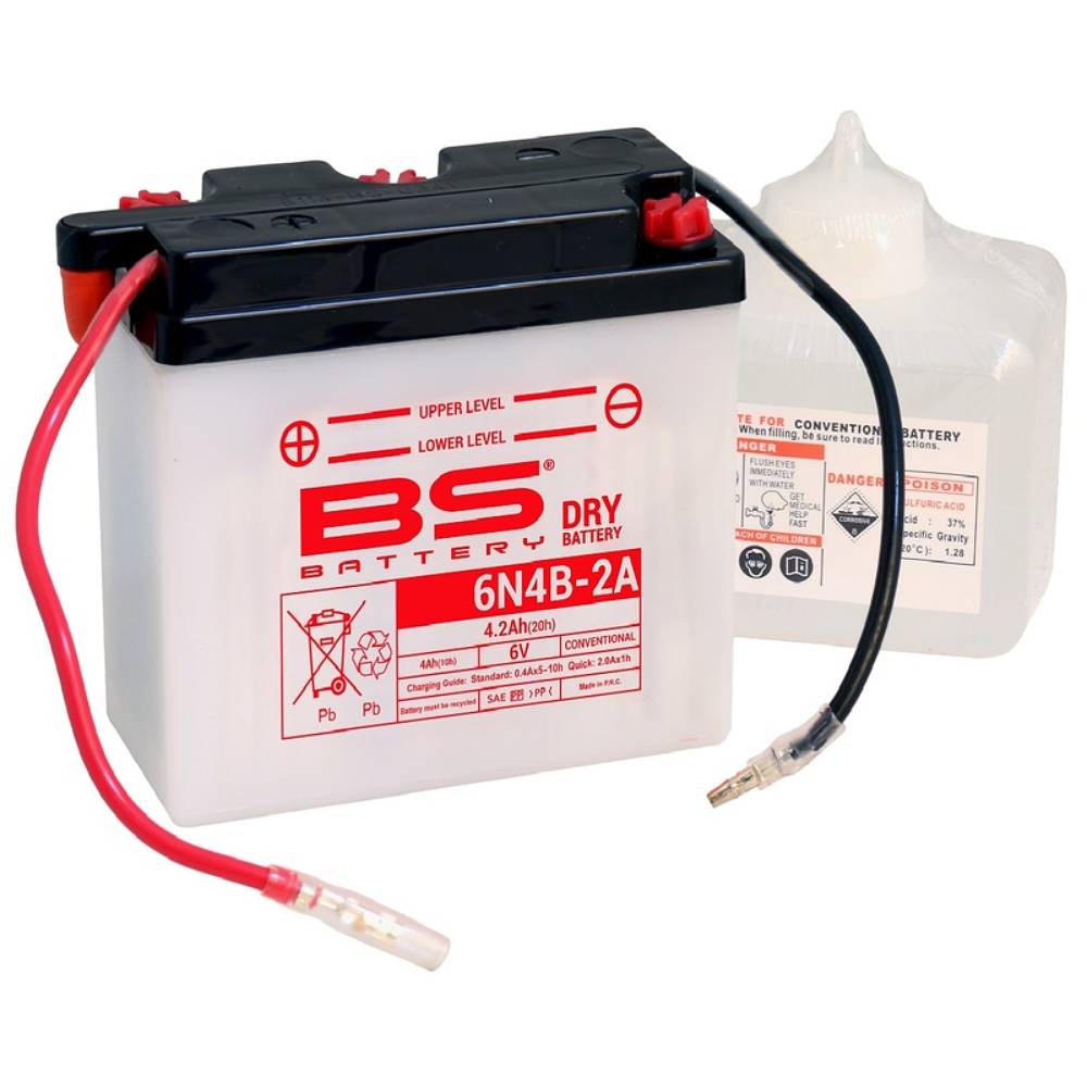 Bateria BS 6N4B-2A C/ Eletrólitos - 310514 - BS Battery 