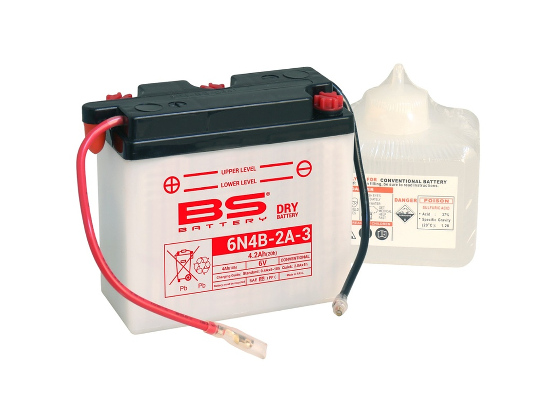 Bateria BS 6N4B-2A-3 C/ Eletrólitos - 310515 - BS Battery  1