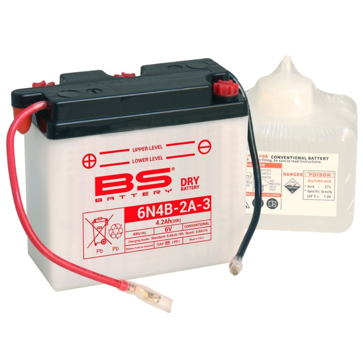 Bateria BS 6N4B-2A-3 C/ Eletrólitos - 310515 - BS Battery  1