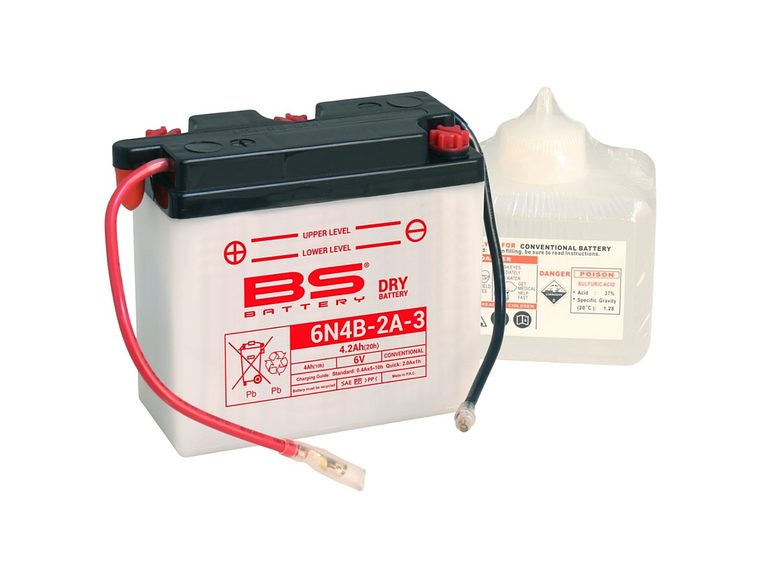 Bateria BS 6N4B-2A-3 C/ Eletrólitos - 310515 - BS Battery  1