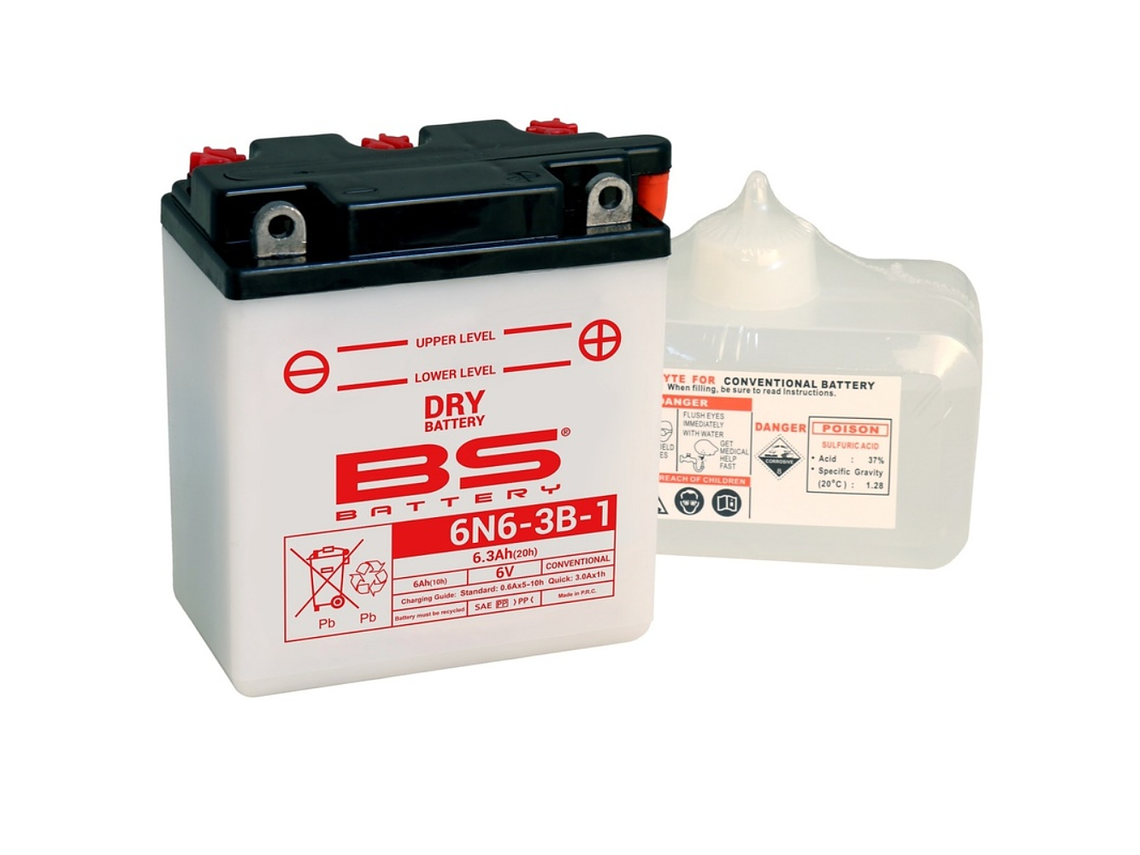 Bateria BS 6N6-3B-1 C/ Eletrólitos - 310519  1