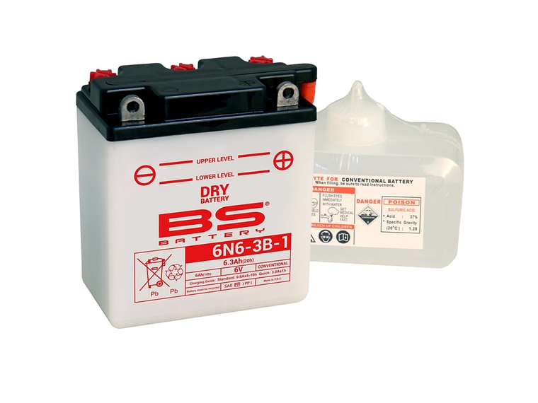 Bateria BS 6N6-3B-1 C/ Eletrólitos - 310519  1