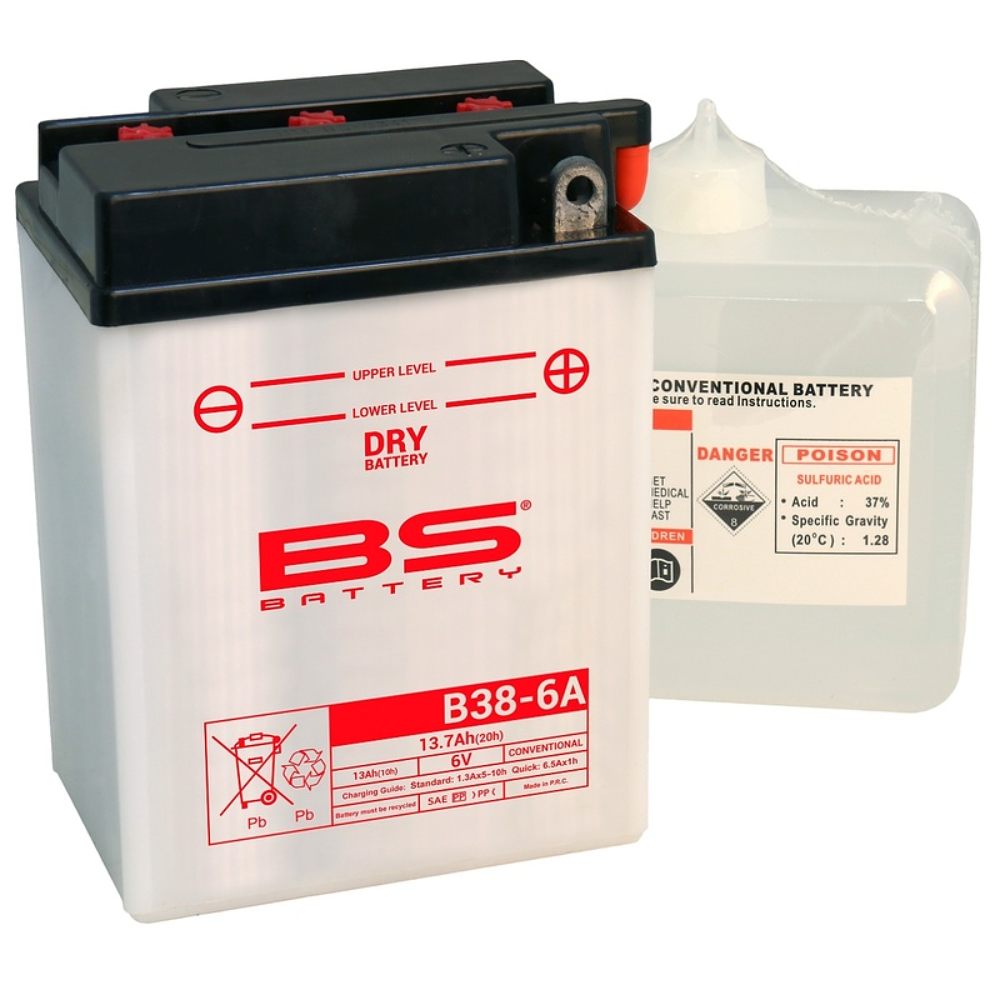 Bateria BS B38-6A C/ Eletrólitos - 310520 - BS Battery 