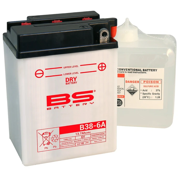 Bateria BS B38-6A C/ Eletrólitos - 310520 - BS Battery  1