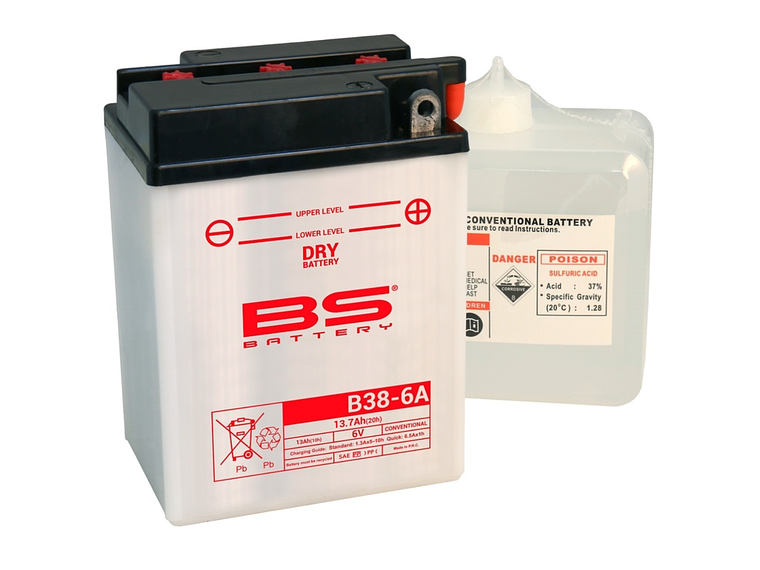 Bateria BS B38-6A C/ Eletrólitos - 310520 - BS Battery  1