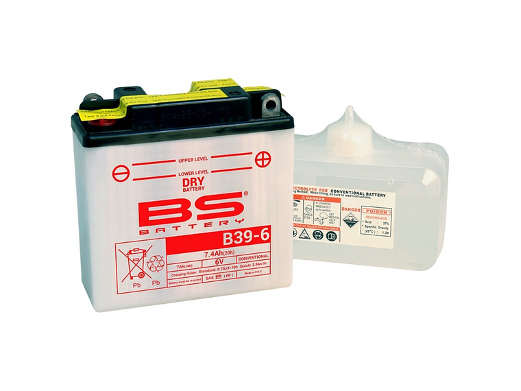 Bateria BS B39-6 C/ Eletrólitos - 310521 - BS Battery 1